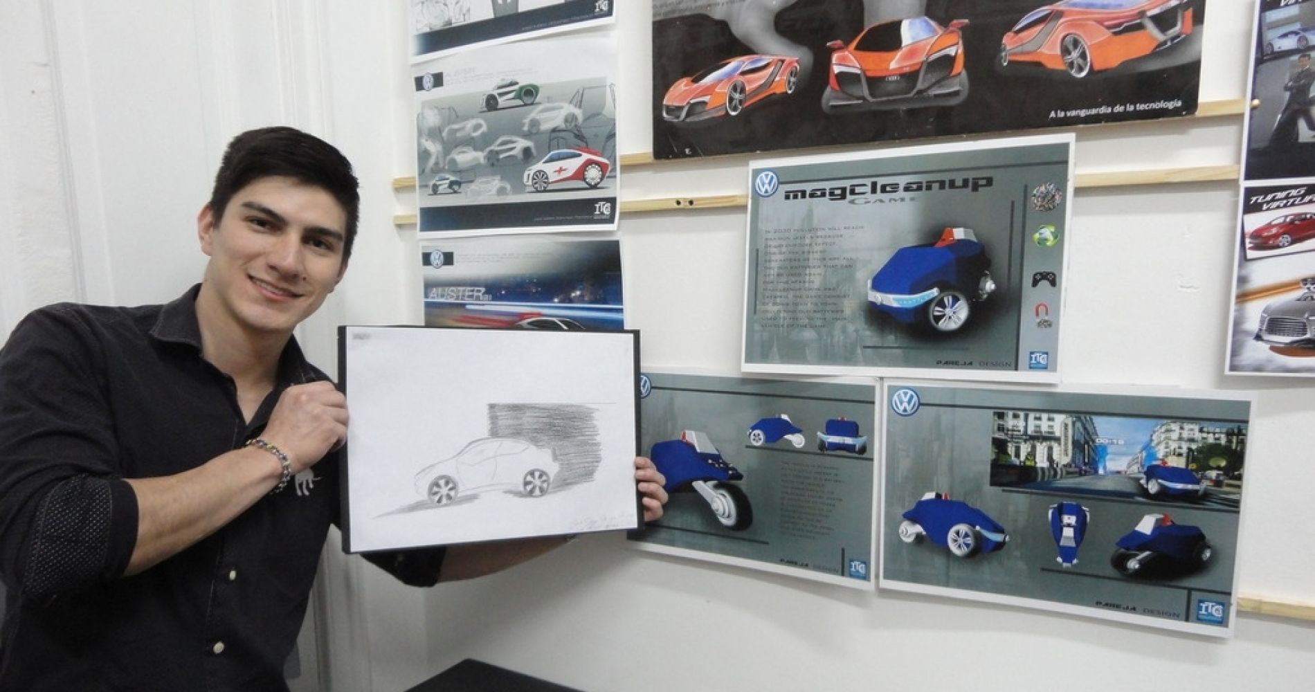 Alumno del ITCA Diseño Juan Diego Pareja Paredes ganador de una beca en el IED Barcelona.