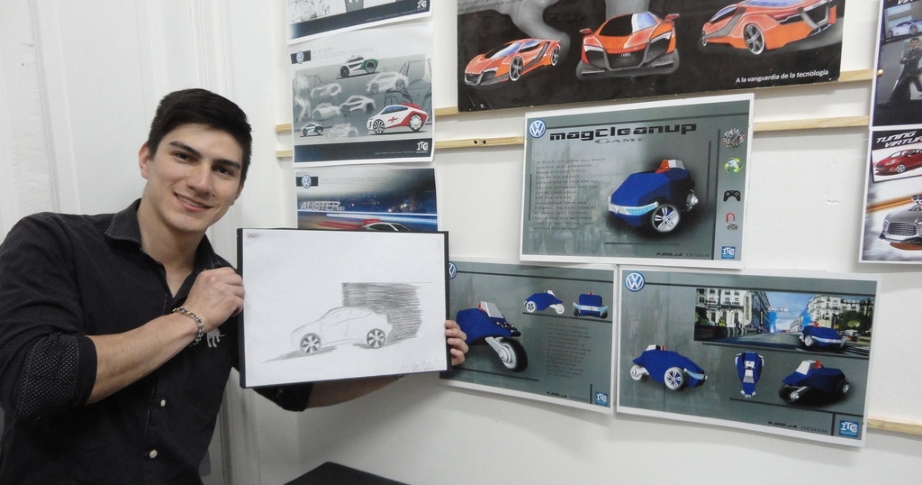 */Alumno del ITCA Diseño Juan Diego Pareja Paredes ganador de una beca en el IED Barcelona./*