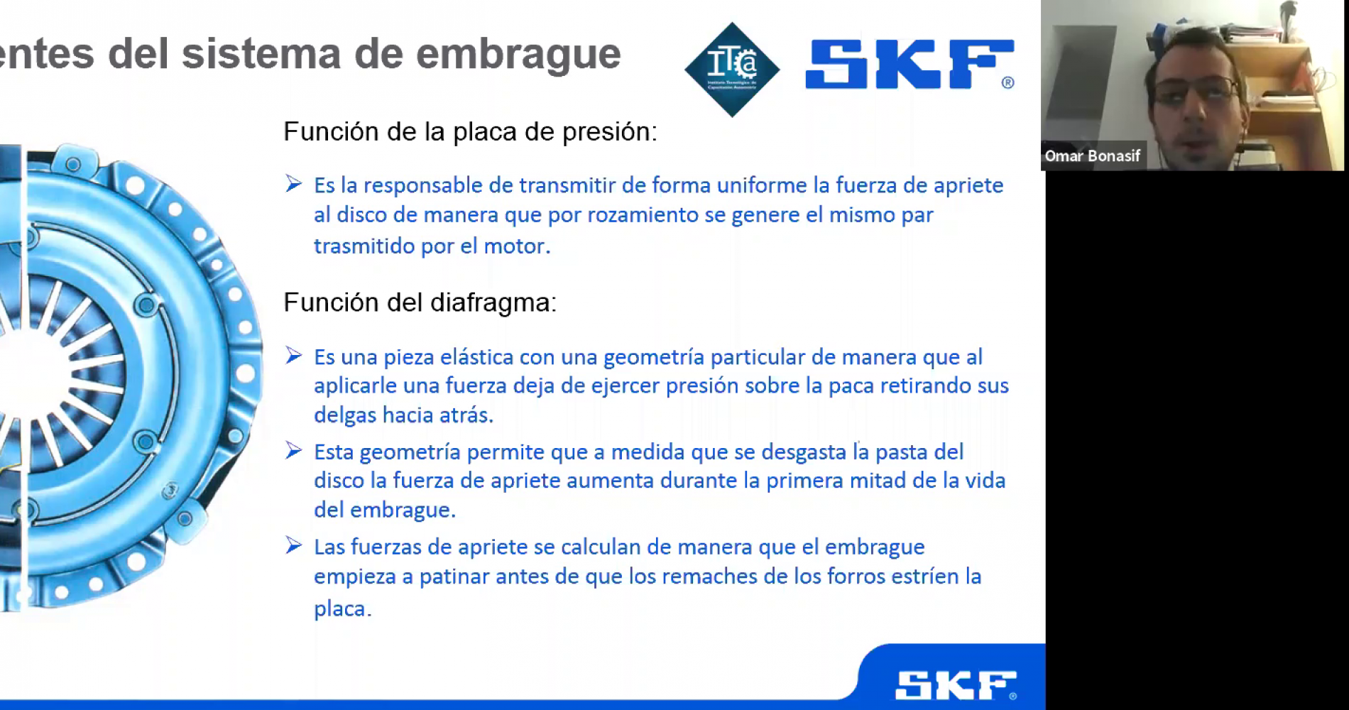 */Charlas Técnicas ITCA - Kit de Embrague con Omar Bonasif (SKF)/*